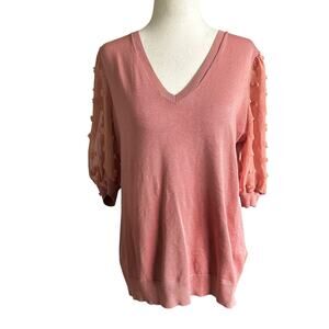 Adrianna Papell Rose Pink Shirt Women's Size Medium | 20-43